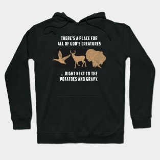 Funny Hunting Hunter Eat Meat BBQ Grillmaster Gift Hoodie